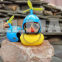 Уточка в машину в шлеме Red Broken Duck (Капитан Америка) в машину, на торпеду